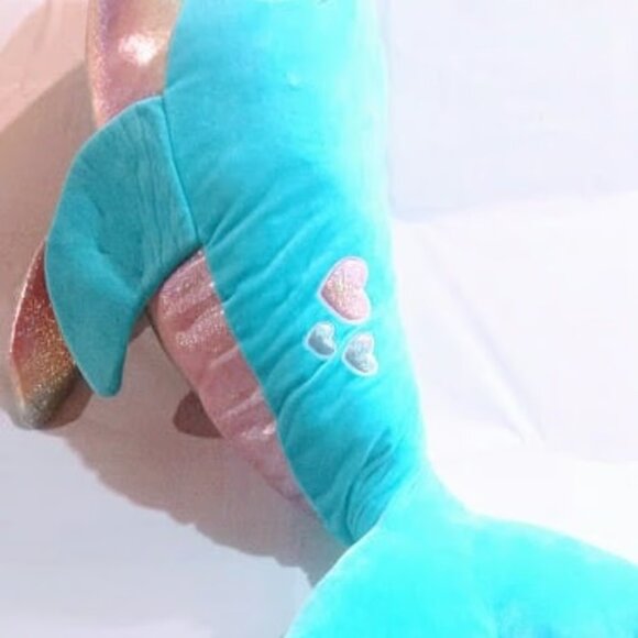 Narwhal Whale 40" Plush Stuffed Animal Toy Narwhale Pre Owned Rainbow Belly - Picture 5 of 7